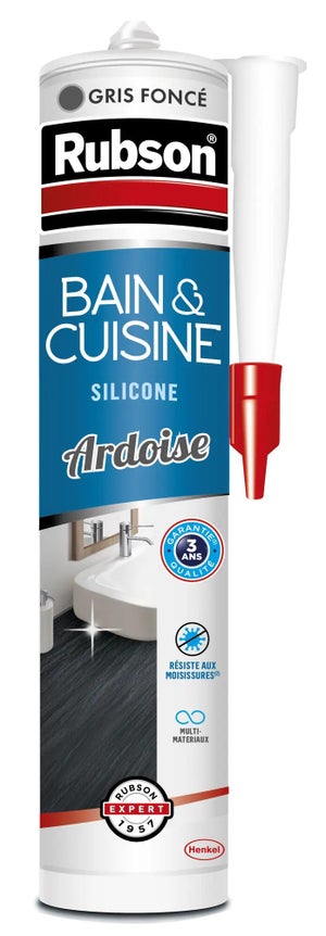 Mastic silicone RUBSON GO transparent salle de bain et cuisine