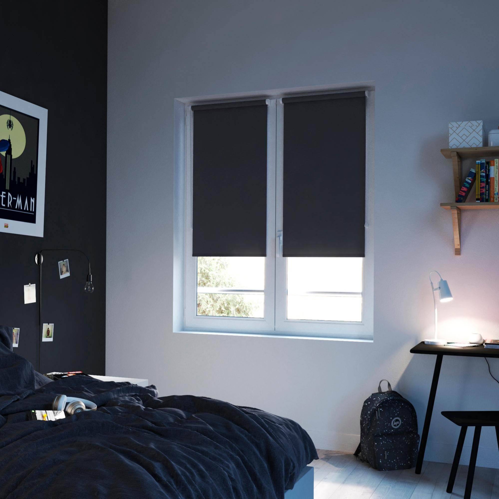 Store enrouleur occultant Séoul gris, l.60 x H.160 cm, INSPIRE Leroy Merlin