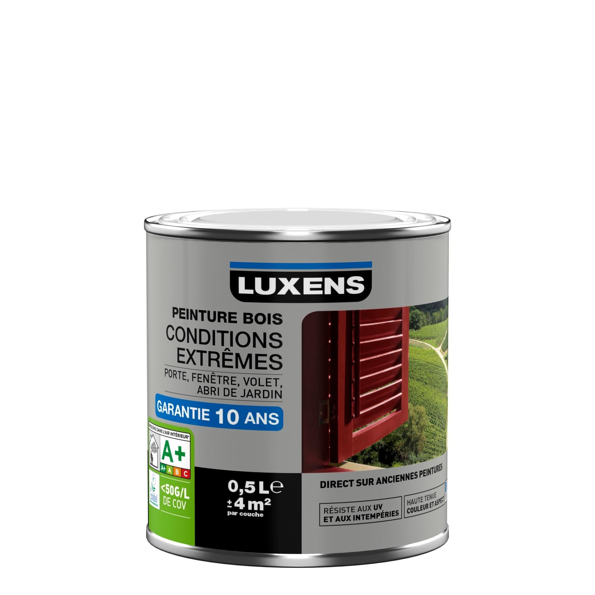 Peinture extérieure bois, Protection 4 ans LUXENS marron satiné 0.5l main image 1