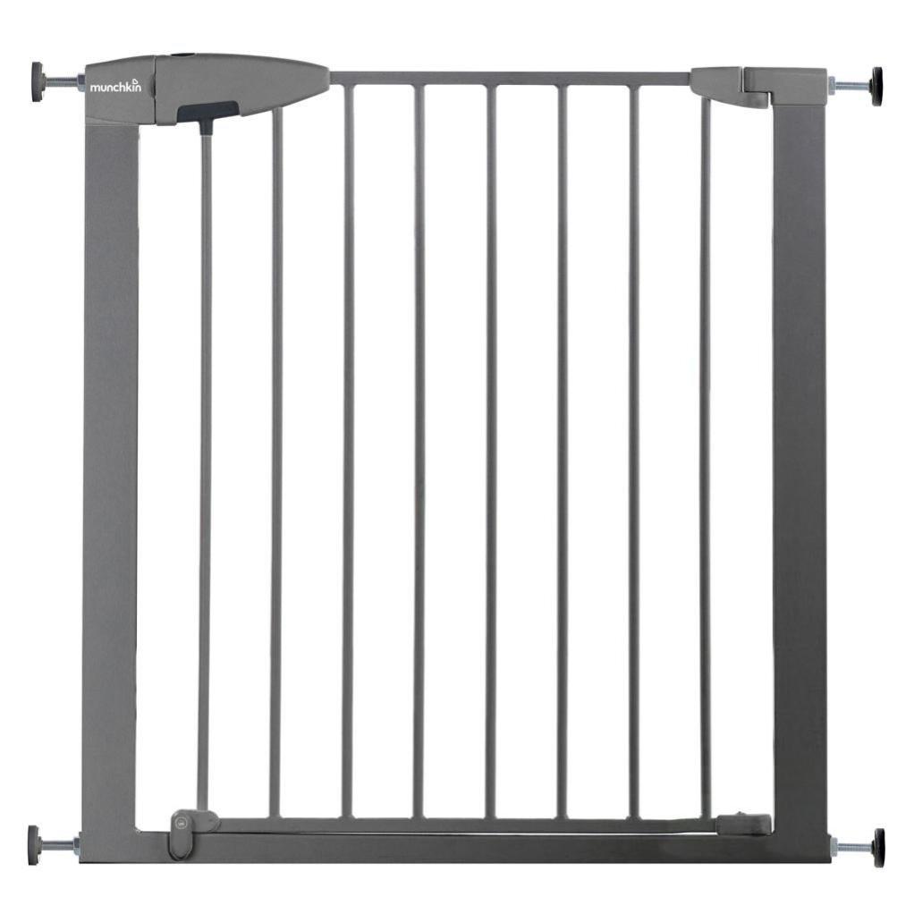 Barriere De Securite Enfant Munchkin Portillon Semi Auto Metal Gris L 73 79 Cm Leroy Merlin