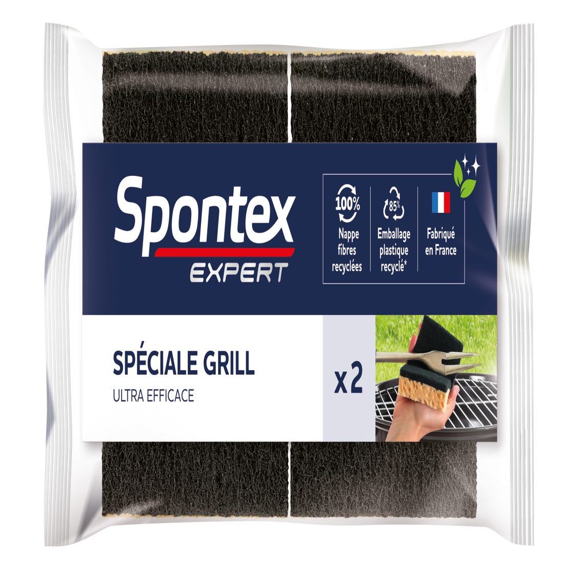 Lot de 2 éponges Grill cuisine / vaisselle, SPONTEX EXPERT