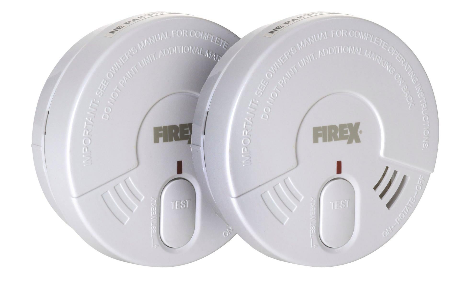 Lot de 2 détecteurs de fumée FIREX Fi02, 1 an | Leroy Merlin
