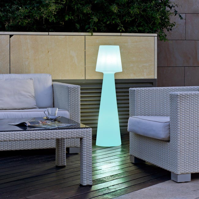 LOLA Lampadaire d'extérieur rechargeable RGB H110cm Blanc New Garden -  LightOnline