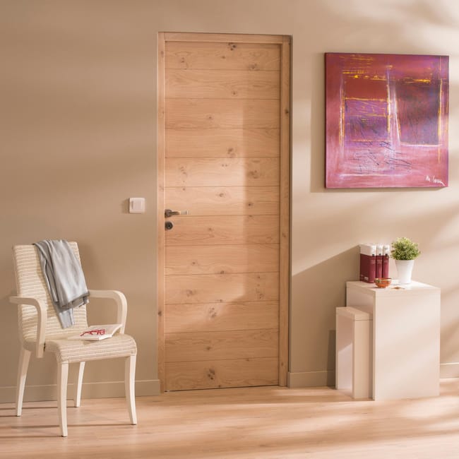 Bloc porte bois hotsell pas cher