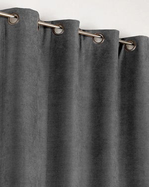 Rideau thermique 140 x 260 cm 100% occultant/jacquard darko Noir Douceur  d'Intérieur - Achat & prix