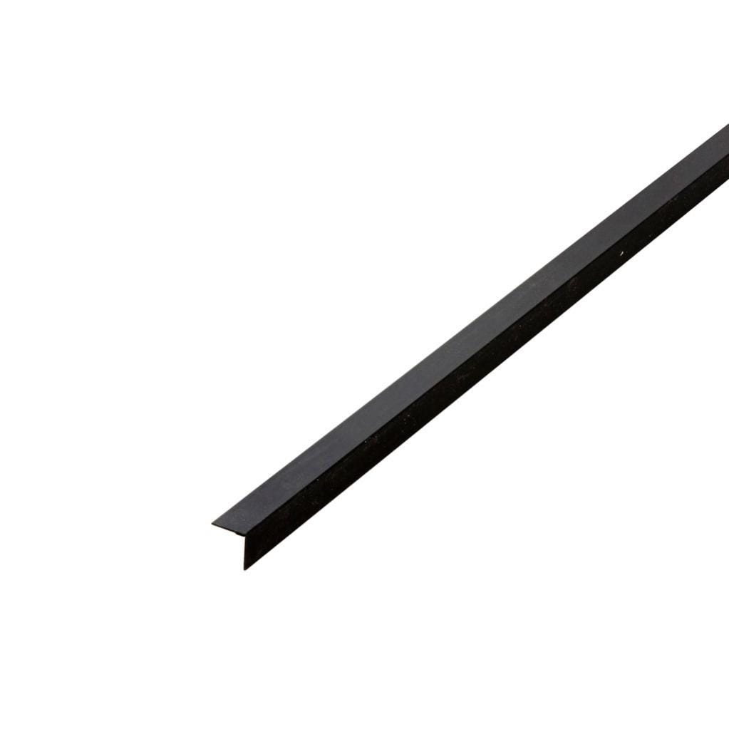 Cornière PVC noir, 20 x 20 mm, L.2.6 m
