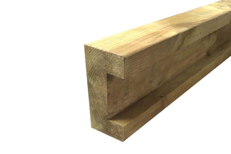 Poteau bois en u Silenzo, l.12 x P.6 x H.240 cm Leroy Merlin