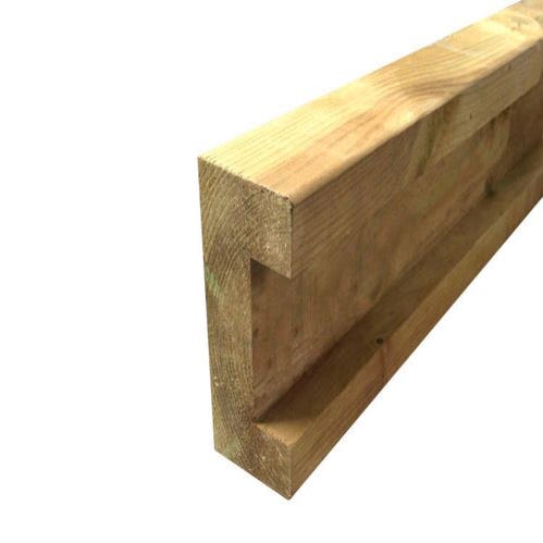 Poteau bois rainuré 2100 mm pour lame de clôture FAREL®