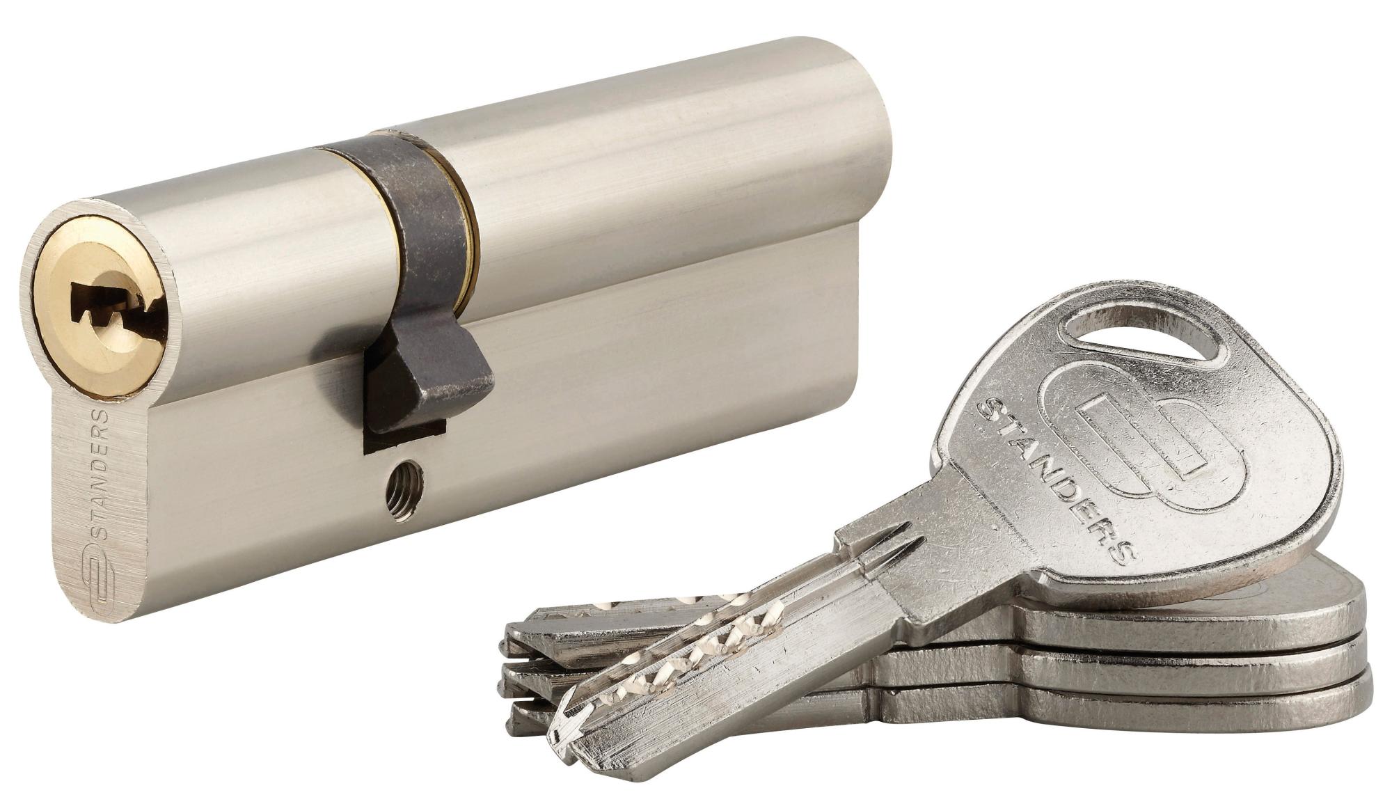 Cylindre De Serrure Eurolock - 90 Mm - Laiton - Avec 3 Clés - Occasion