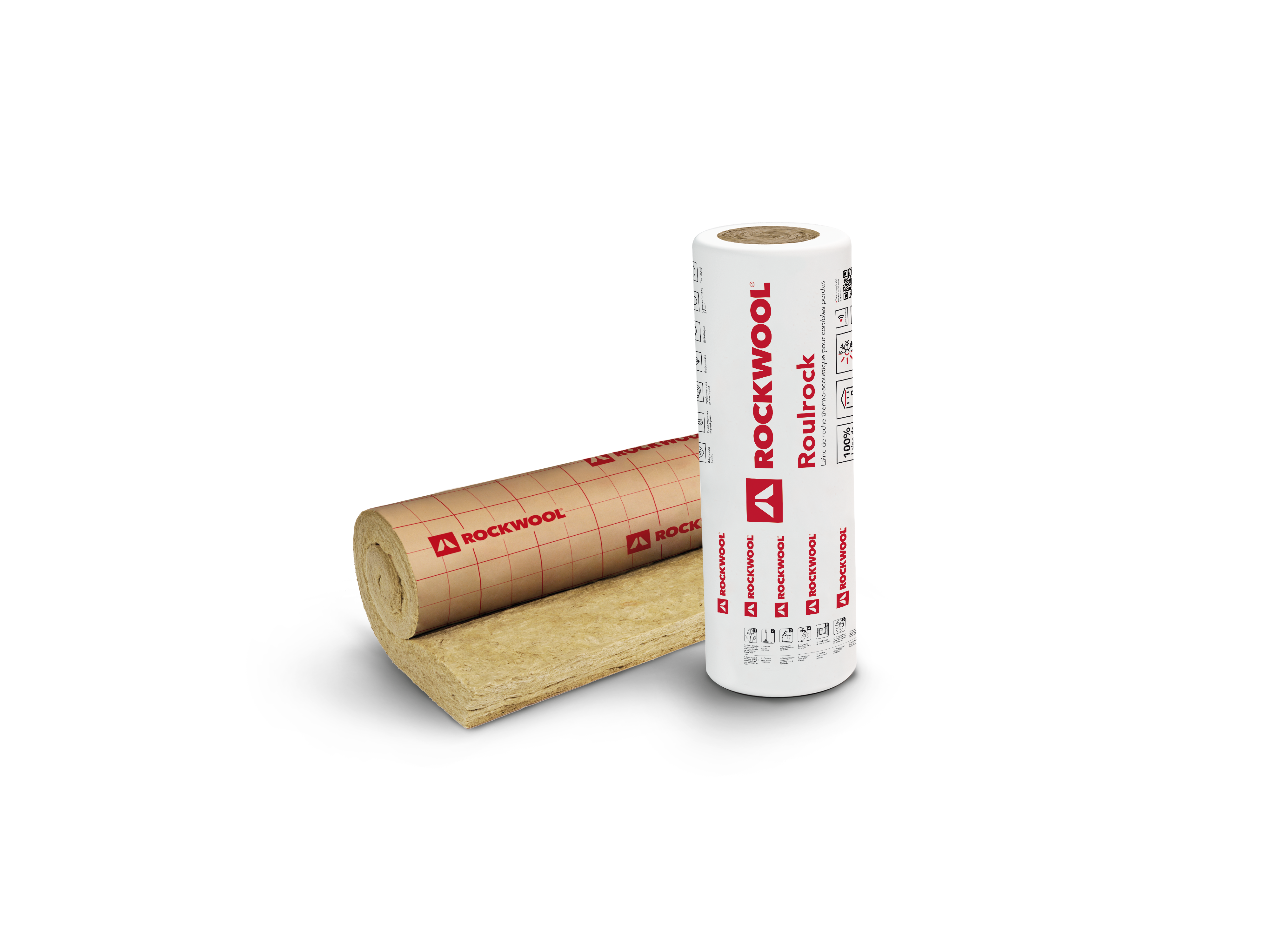 Rouleau De Laine De Roche ROCKWOOL Roulrock Kraft, Ep.100mm, 5x1.2m ...