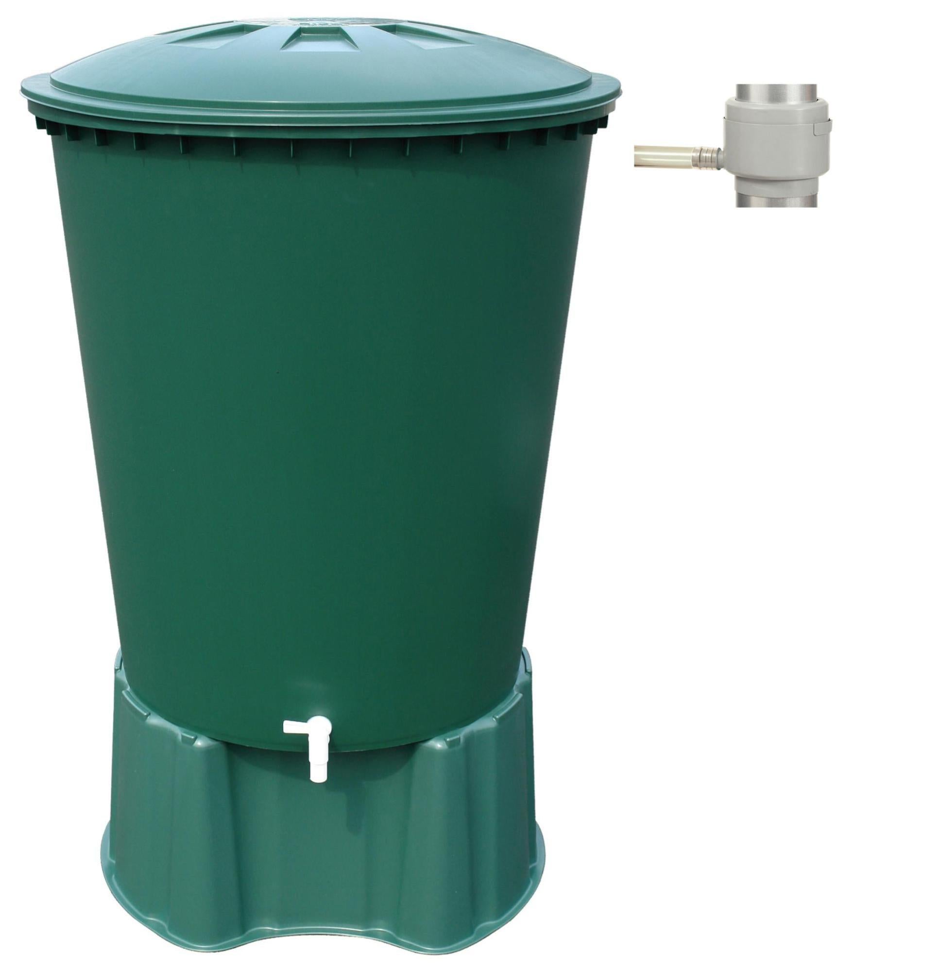 Récupérateur d'eau et collecteur aérien GARANTIA cylindrique vert , 510 ...