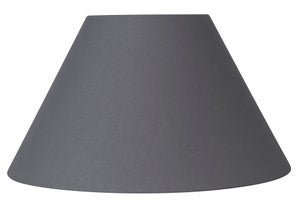 Lampe galets argentés et abat-jour noir H140 cm- LEGNO