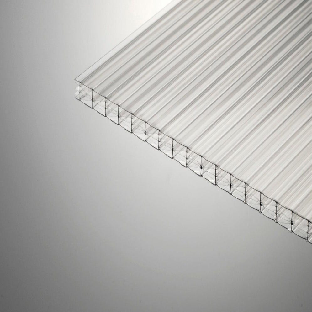 Plaque de toiture grande onde polycarbonate translucide l.0.92xL.3.05m, ep. 6mm