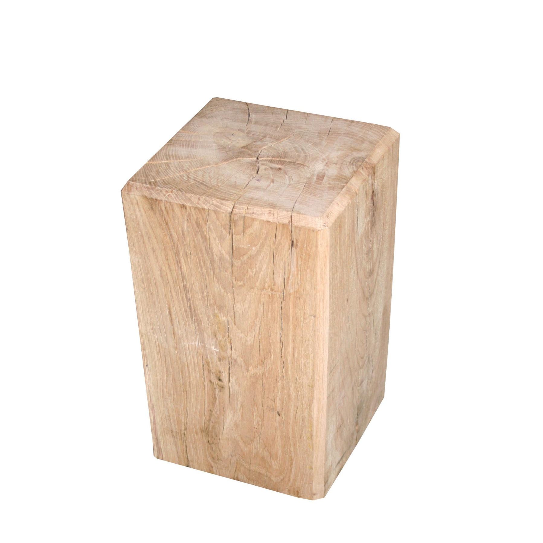 Cube chêne massif L24 x l24 x H45cm