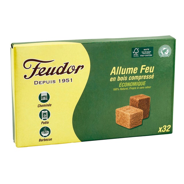 Allume Feu gel naturel d'origine végétale Feudor - Flacon 1 l
