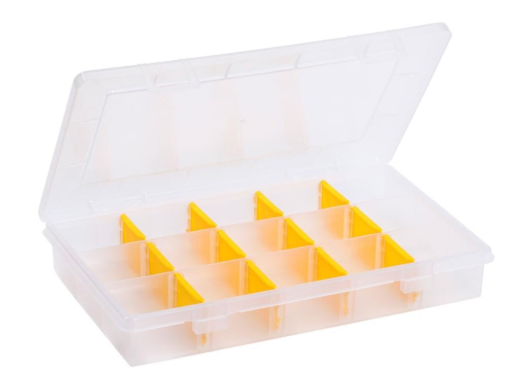 Mini boîte de rangement pour perles 7 compartiments, 15 x 3 x 2 cm,  Plastique transparent 
