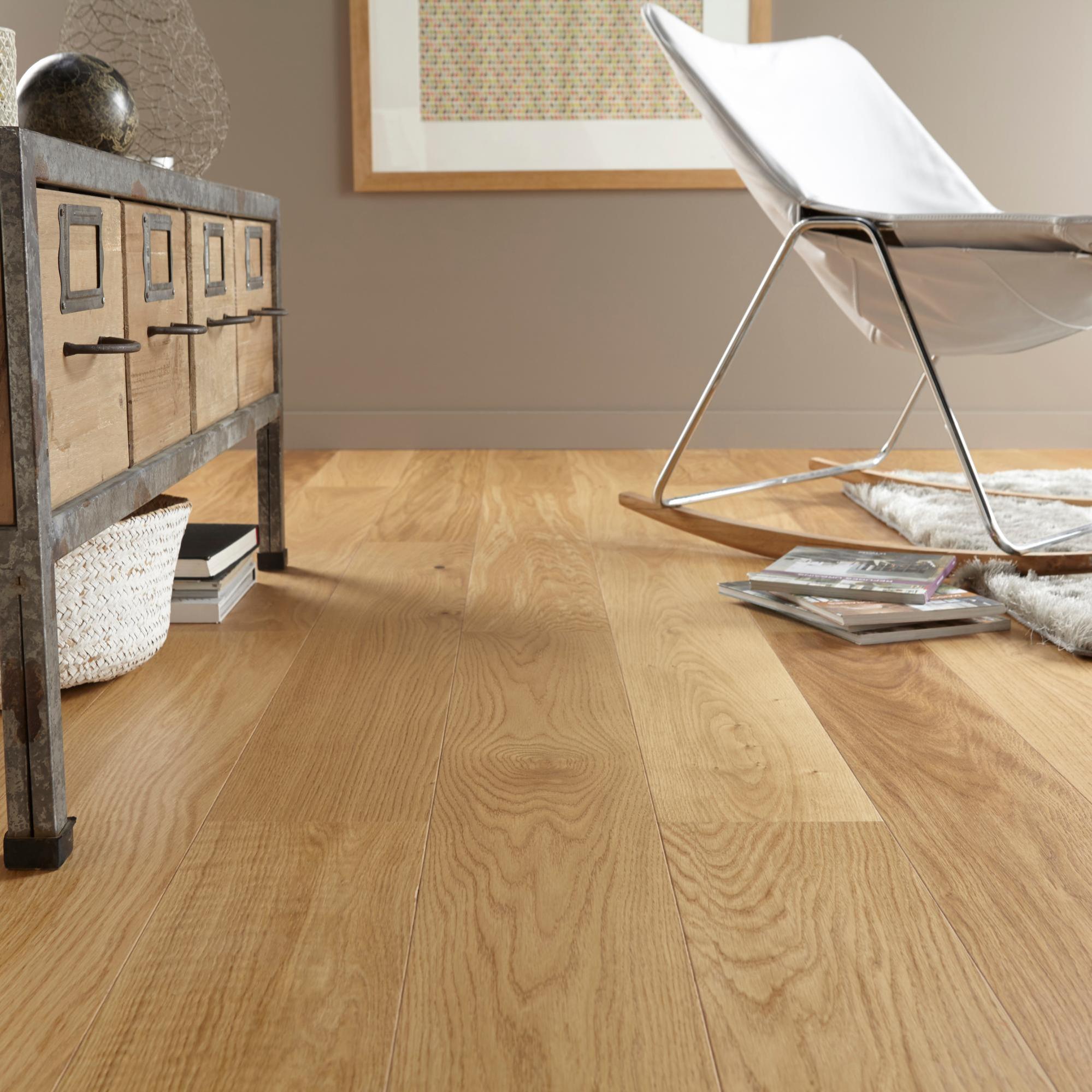 Parquet contrecollé chêne blond vitrifié XL ARTENS Leroy Merlin — free download