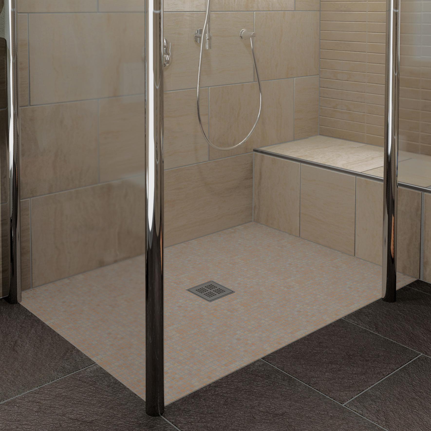 Receveur de douche à carreler rectangulaire L.120 x l.90 cm, LUX — free download