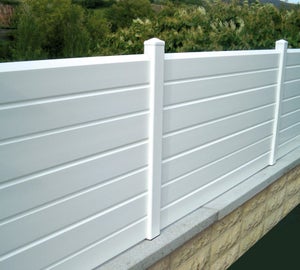 Clôture à panneaux - Nao Fermetures - en aluminium laqué / de jardin /  droite