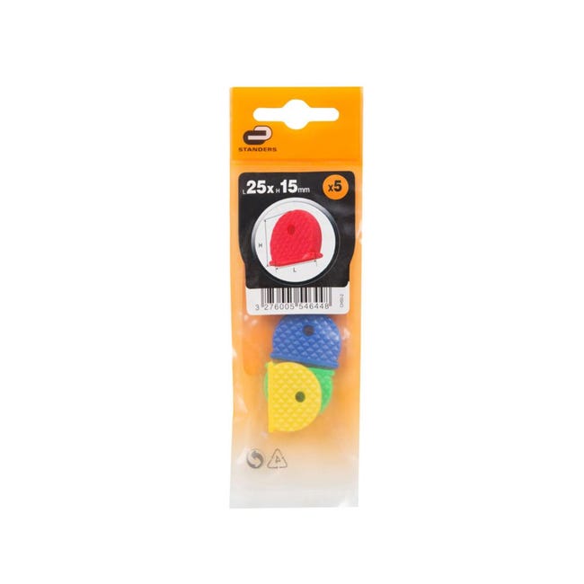Couvre-clés à tête carrée en plastique jaune — Gevcen
