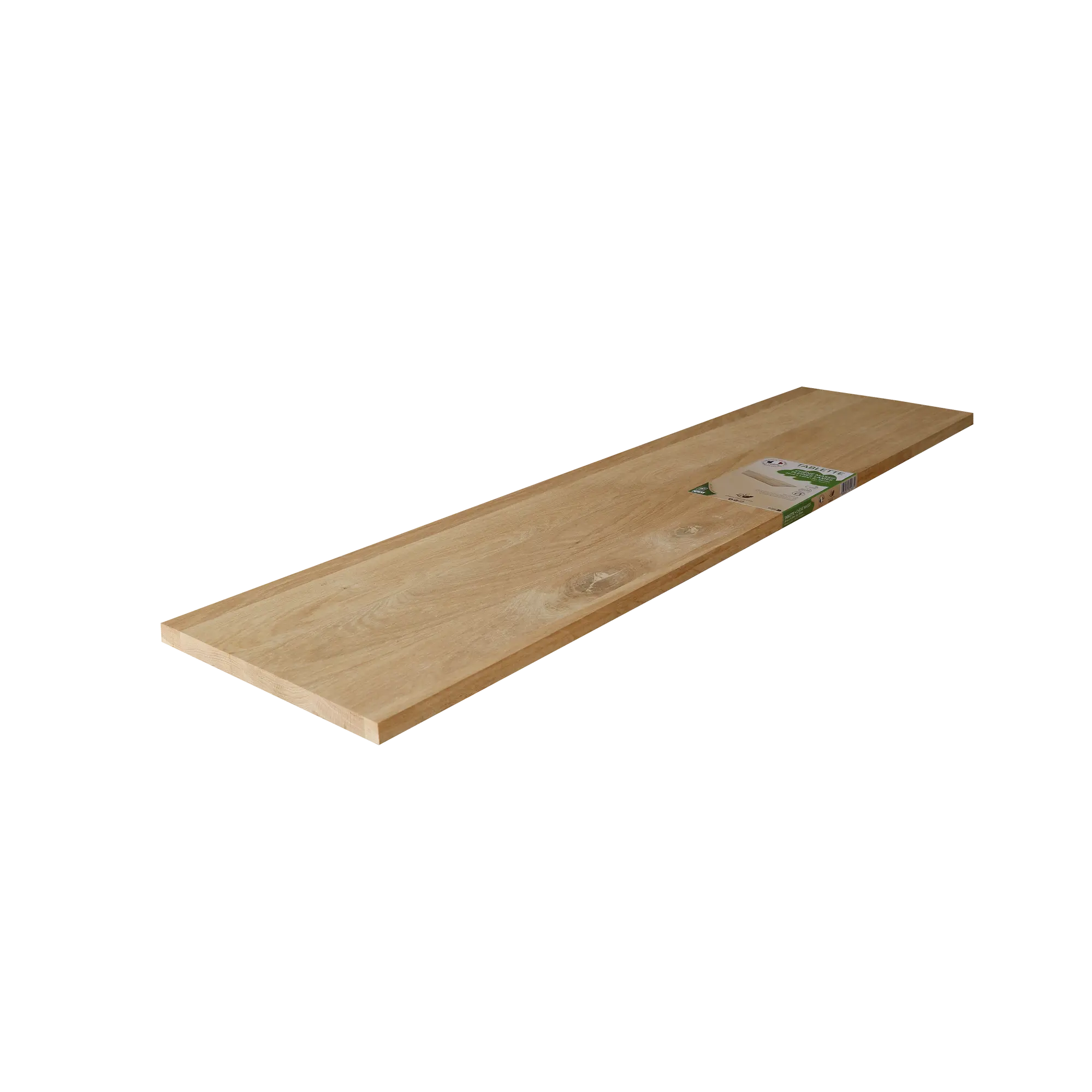 Tablette bois massif Chêne 120 x 30 cm ép 18 mm