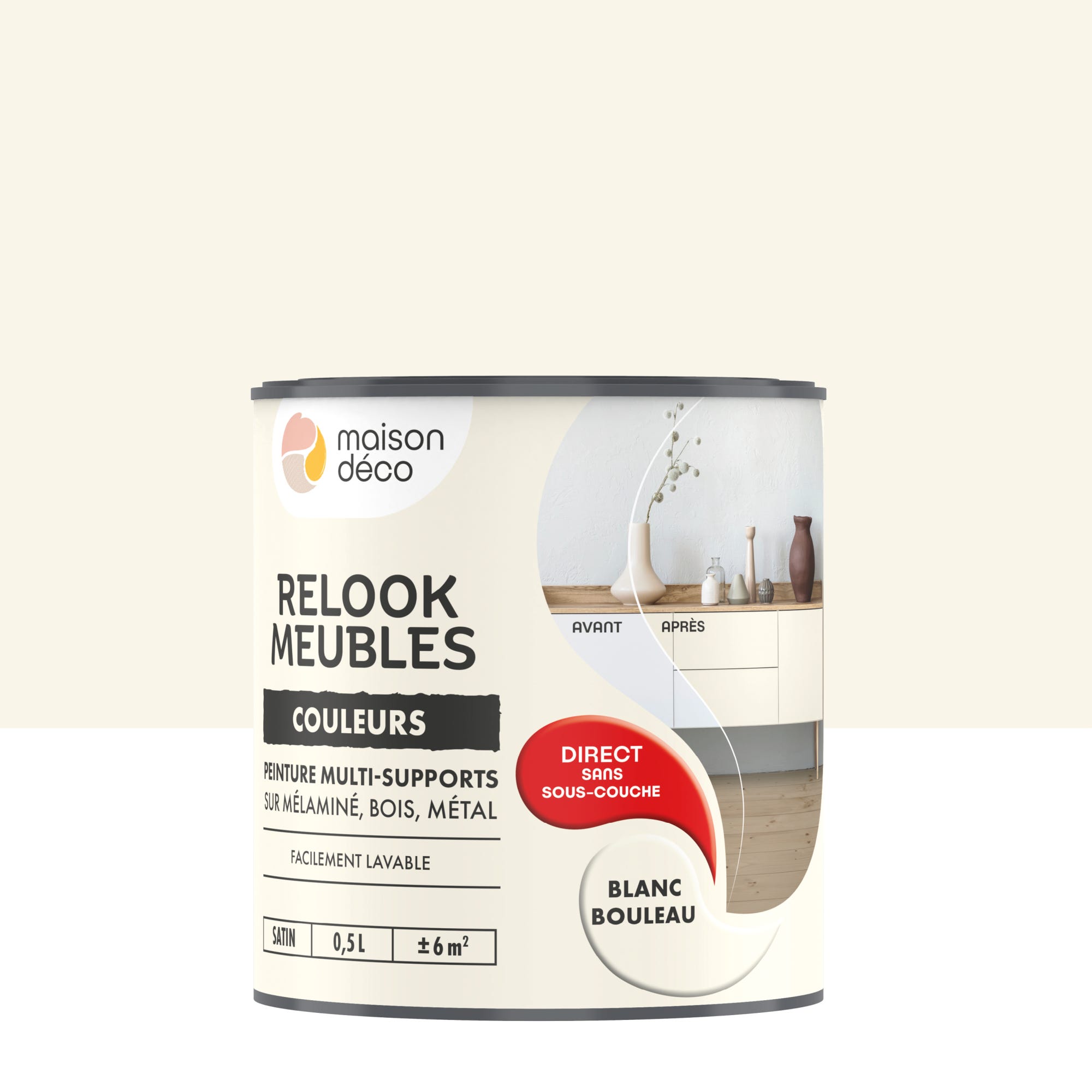 Peinture Relook MEUBLE MAISON DECO effet bois naturel mat 375 ml