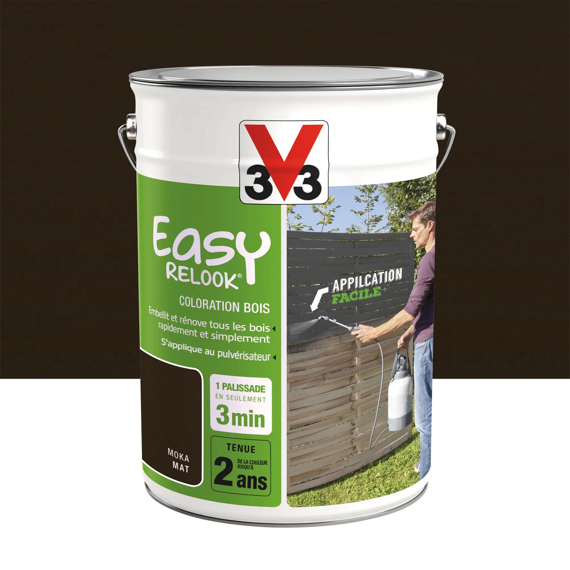 Lasure V33 Easy relook bois 2 ans moka mat 5 l | Leroy Merlin