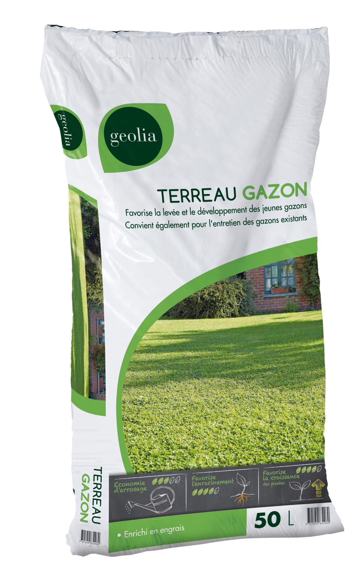 Terreau gazon GEOLIA, 50 l Leroy Merlin