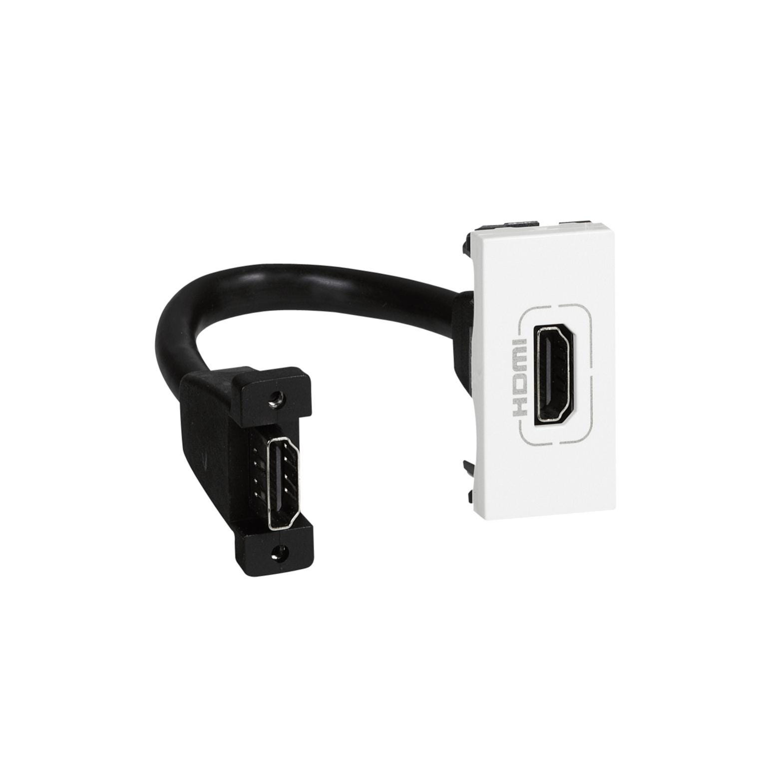 Prise de courant + chargeur 2 USB avec plaque Mosaic + cadre saillie -  Blanc - LEGRAND - Mr.Bricolage