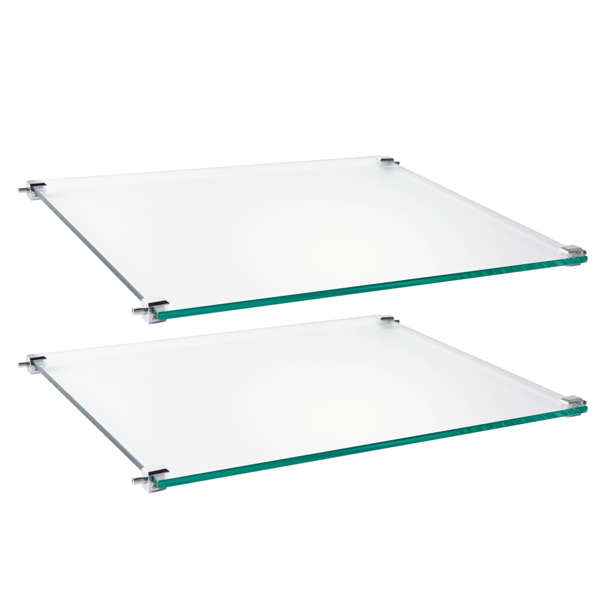 Lot De 2 Tablette SPACEO Home 0 6 X 35 9 X 29 45 Cm Transparent lot-de-2-tablette-spaceo-home-0-6-x-35-9-x-29-45-cm-transparent