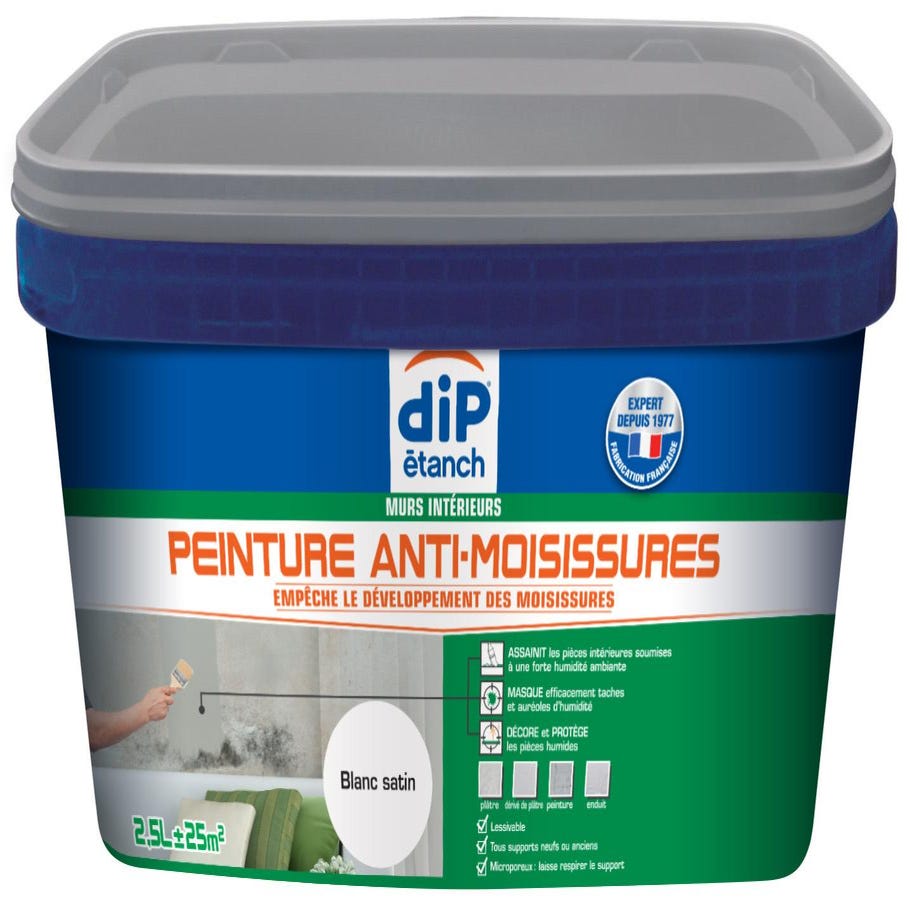 Peinture anti-moisissure et anti-odeur - z24 - 4 litres - blanc