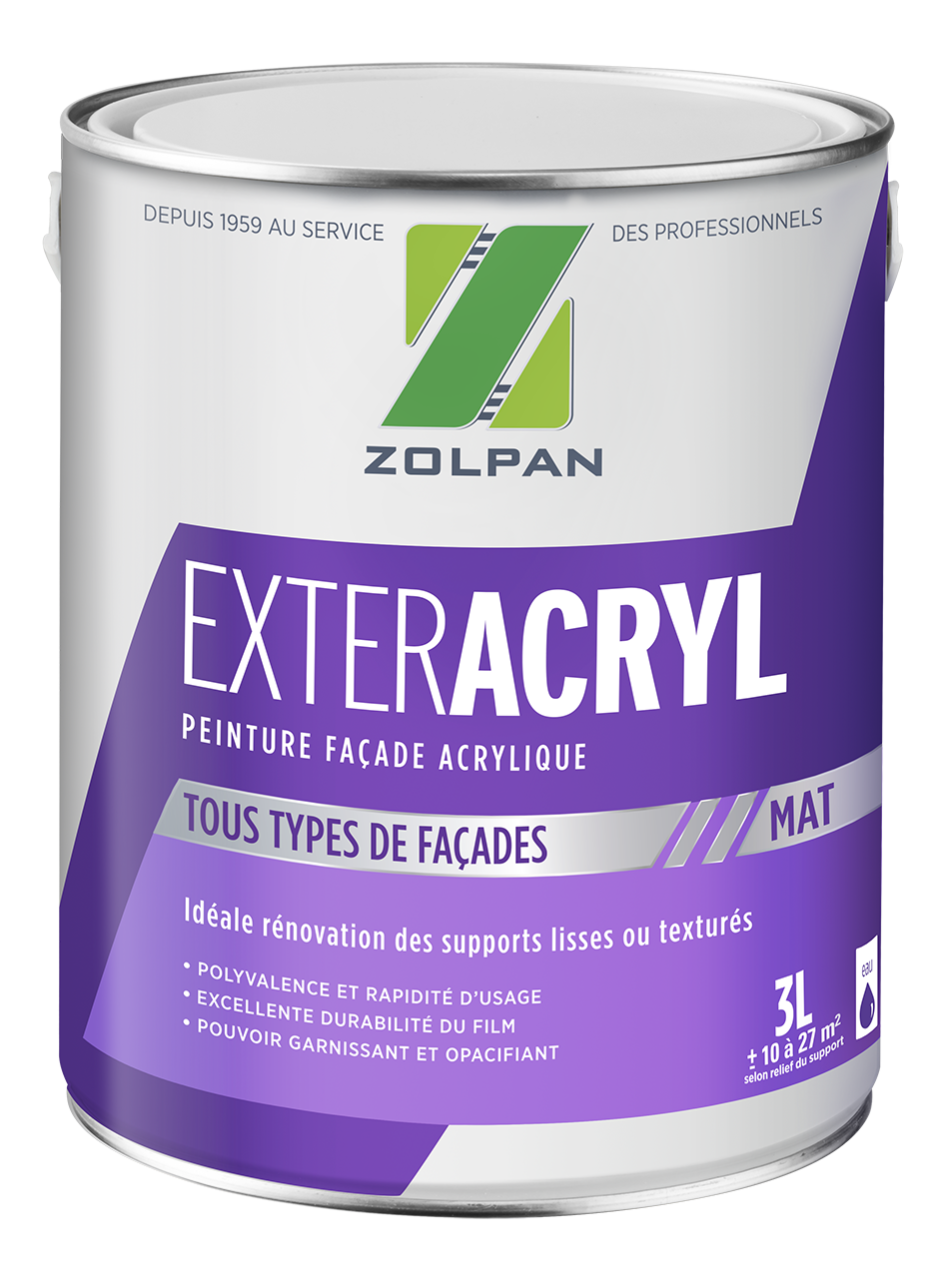 Peinture façade Acryl ZOLPAN, blanc, 3 l Leroy Merlin