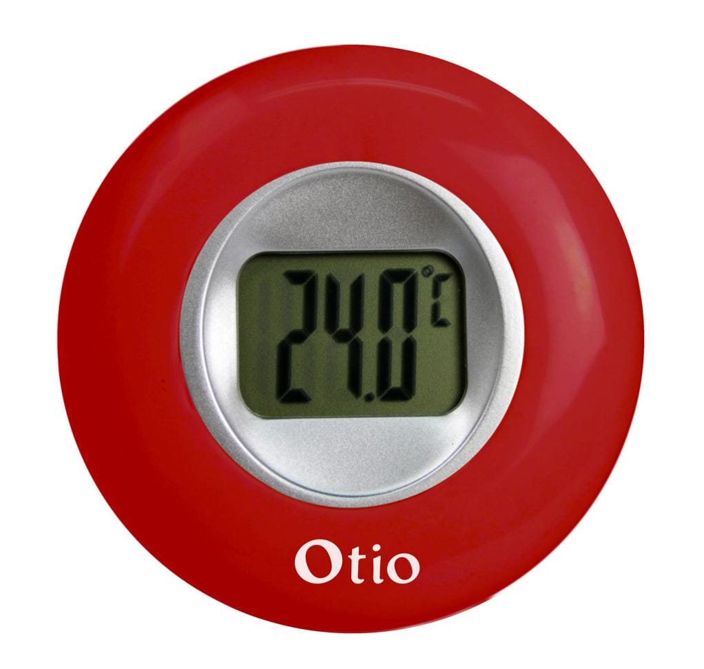 Thermomètre intérieur rouge OTIO