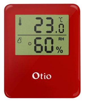 Thermomètre / hygromètre intérieur rouge OTIO