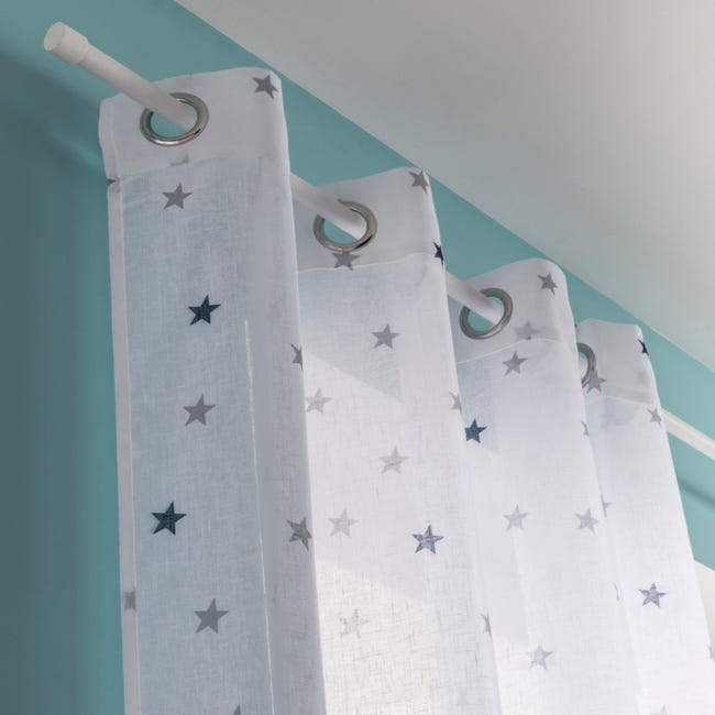 Voilage Tamisant Stars Bleu Et Blanc L 135 X H 260 Cm Leroy Merlin Voilage Tamisant Stars Bleu Et Blanc L 135 X H 260 Cm Leroy Merlin