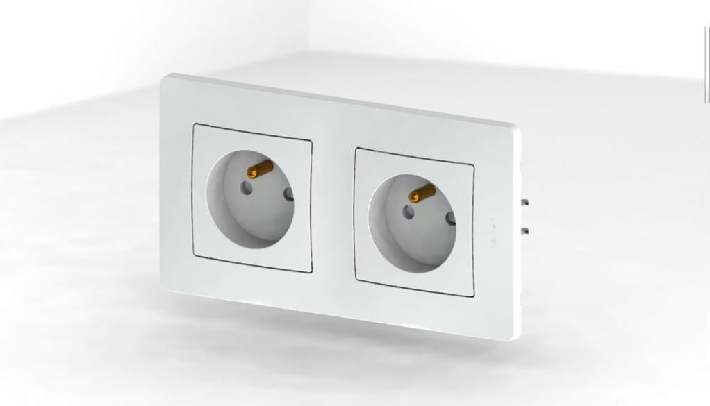 Debflex Double prise electriques - blanc : : Bricolage