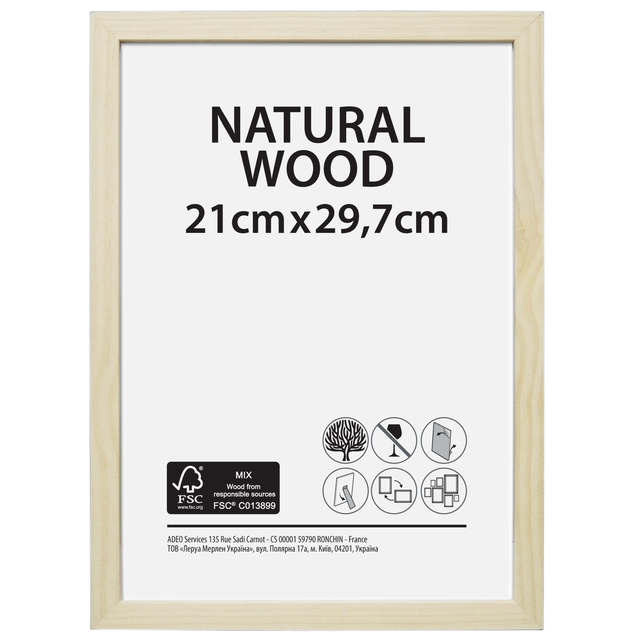 cadre photo 50x70 bois naturel - HEMA