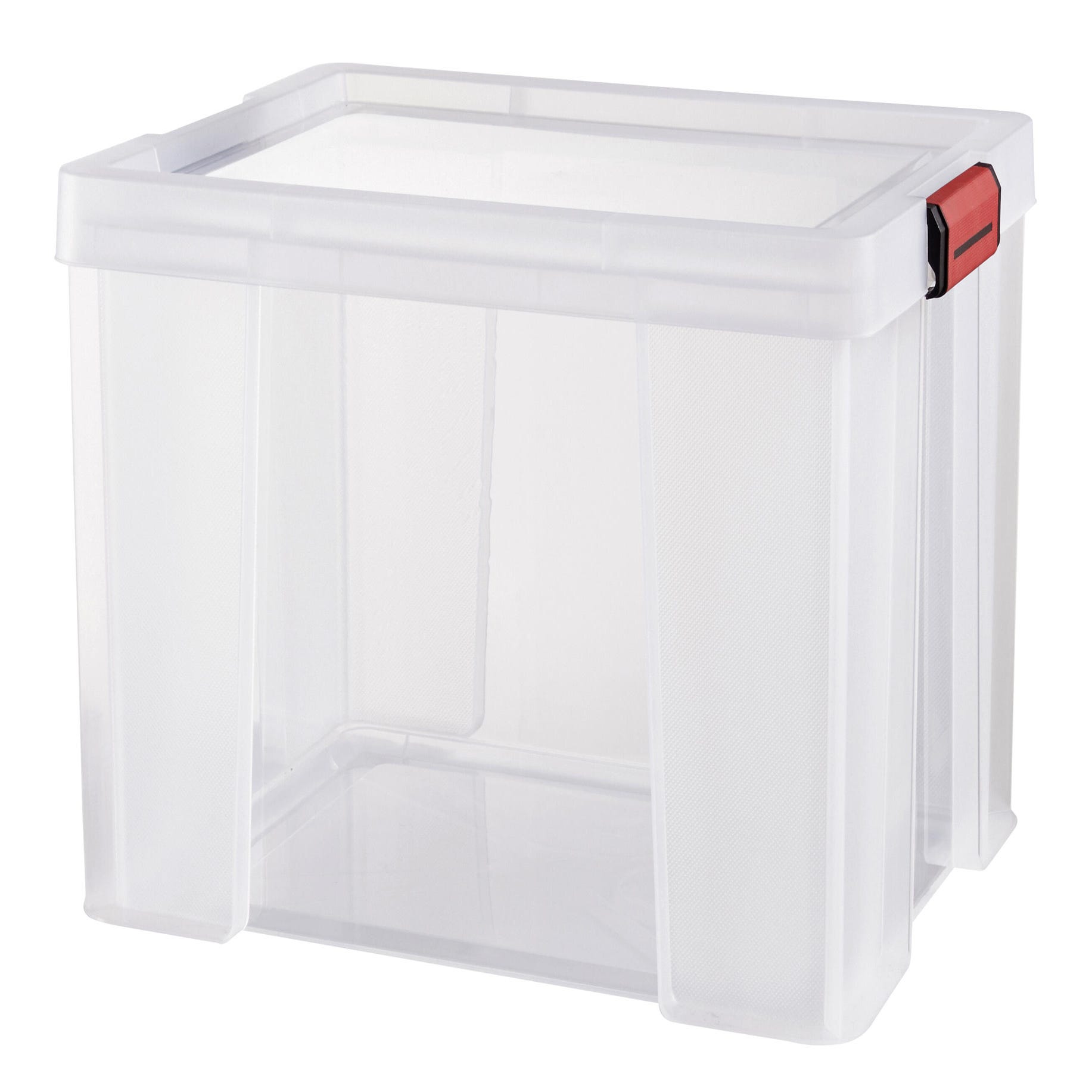 boîte de rangement avec couvercle et poignée en plastique - 13 litres -  Différents coloris
