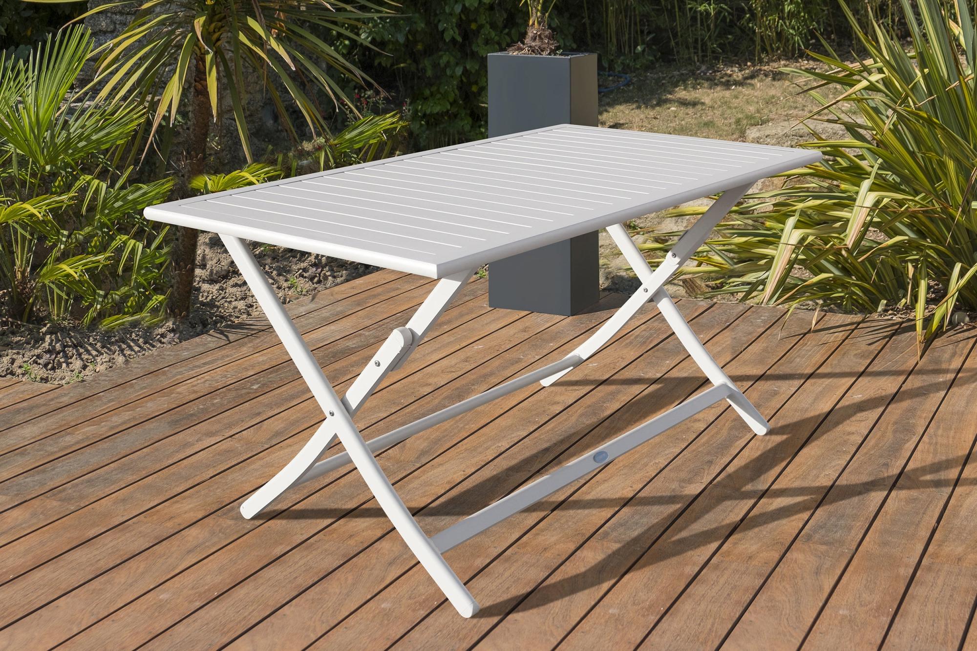 Table pliante pieds en aluminium 4 places