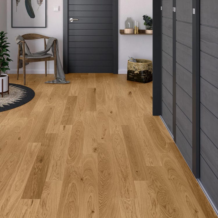 Parquet contrecollé forte chêne blond vitrifié