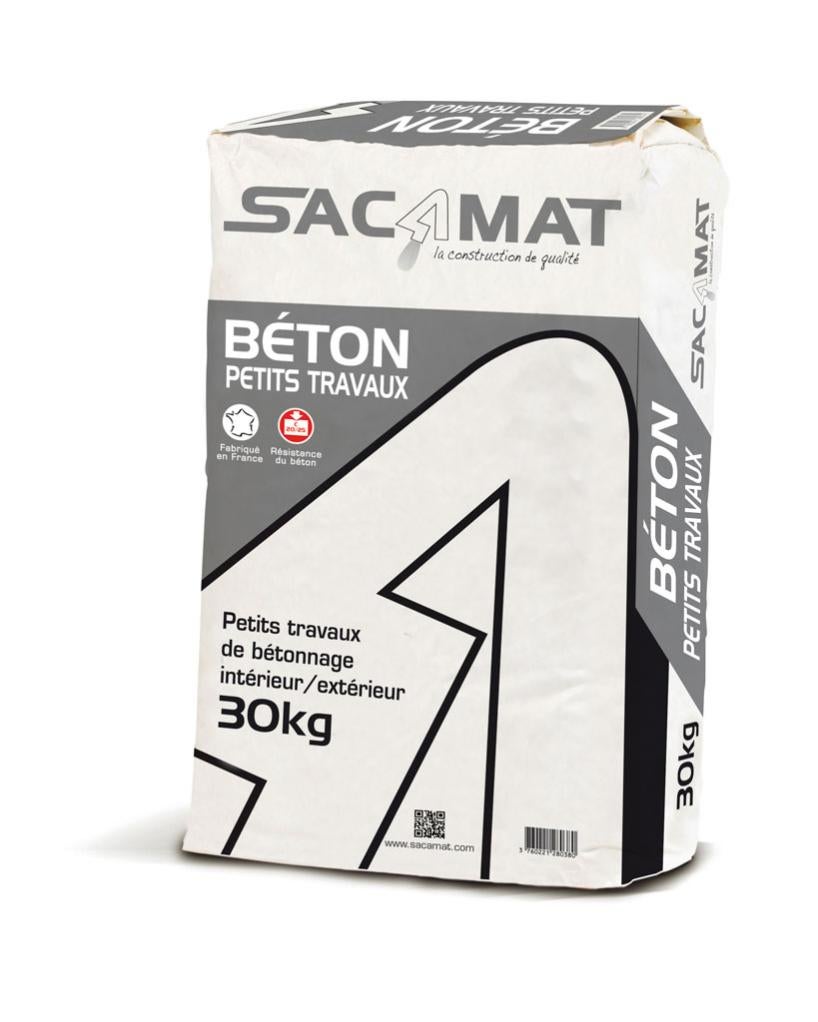 Béton prêt à l'emploi gris SACAMAT C20/25, 30 kg