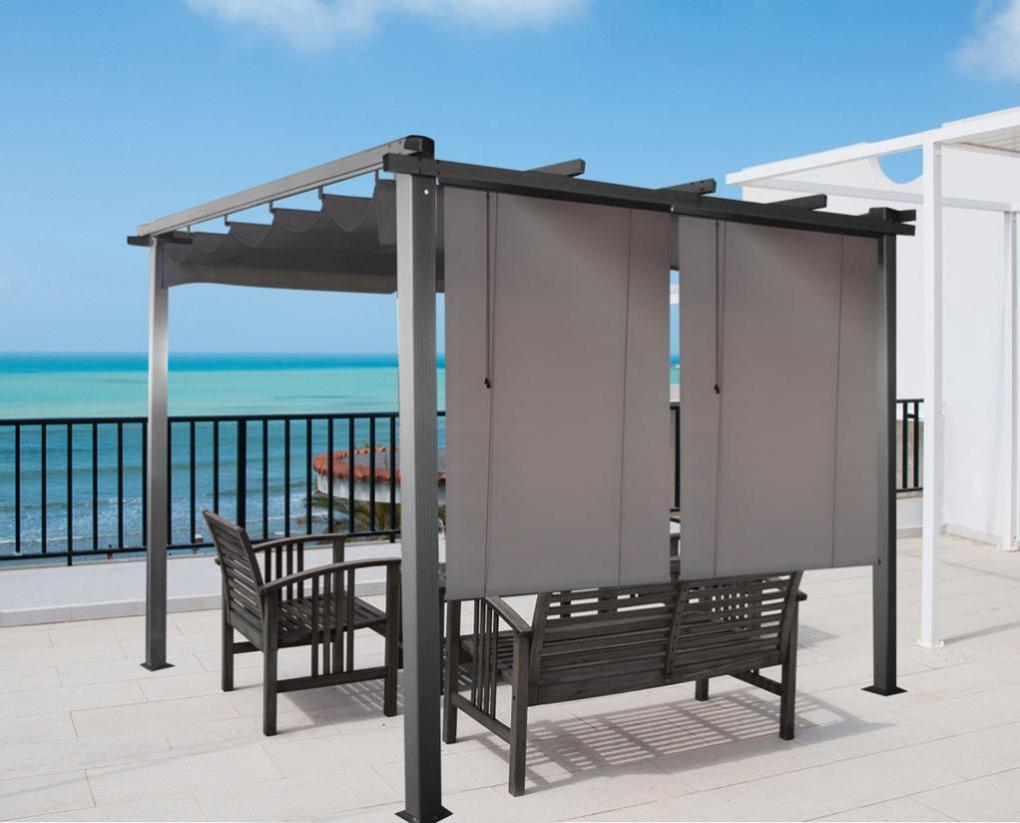 Panneau déroulant gris Topslide 1, H.2 x L.1.4 m, 80 occultant Leroy