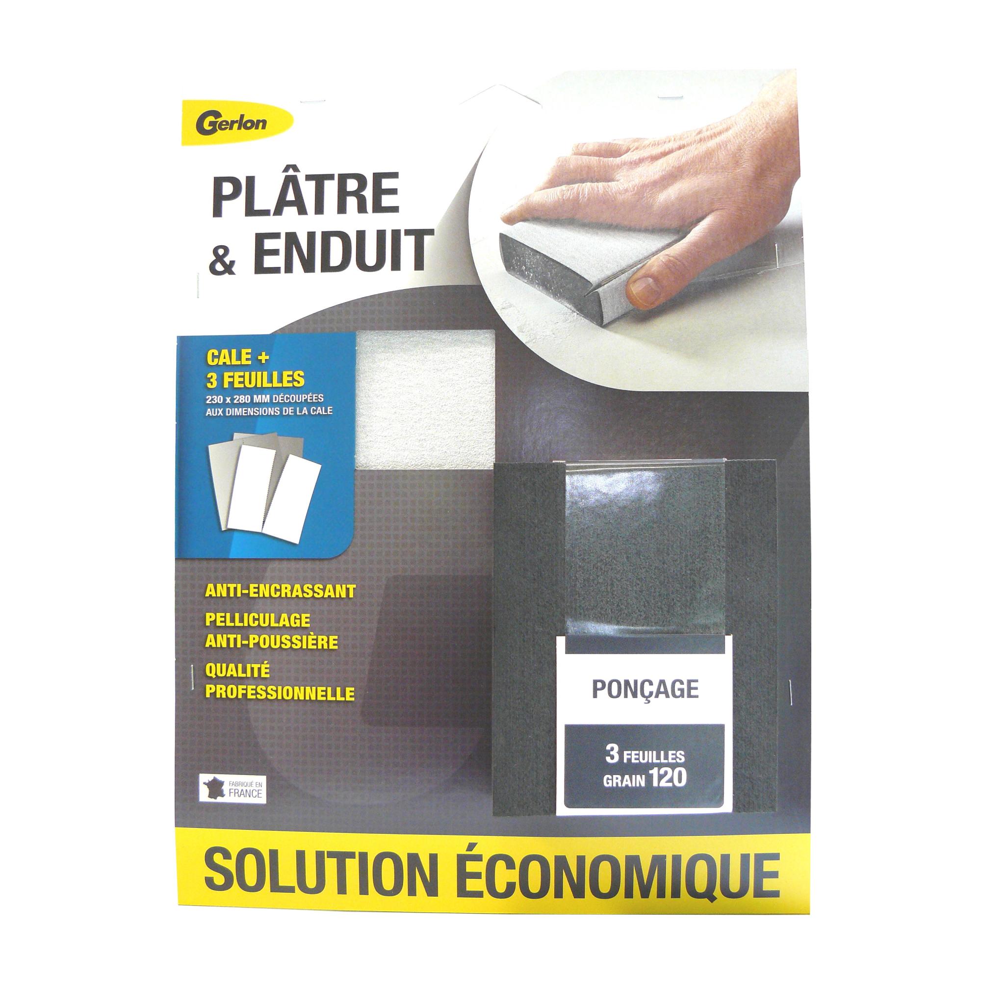 Abrasive Gerlon Maille Fine 180 - 70x125 Mm - Pour Ponçage Sans Poussière - Recharge Pour Cale