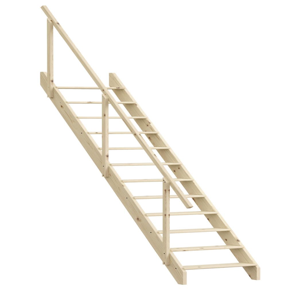Échelle mezzanine - Une échelle en bois, robuste et d'une seule pièce