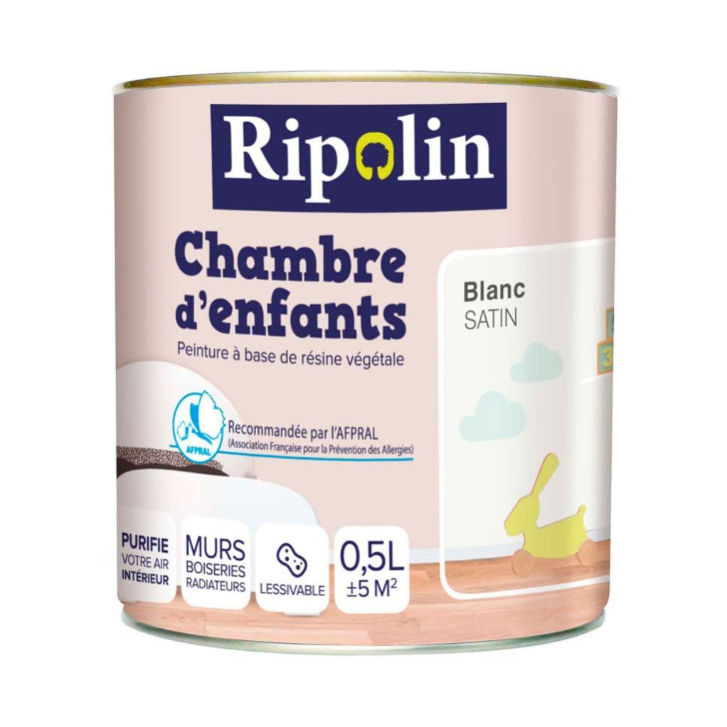 Peinture Mur Et Boiserie Chambre D Enfants Ripolin Blanc Satine 0 5 L Leroy Merlin