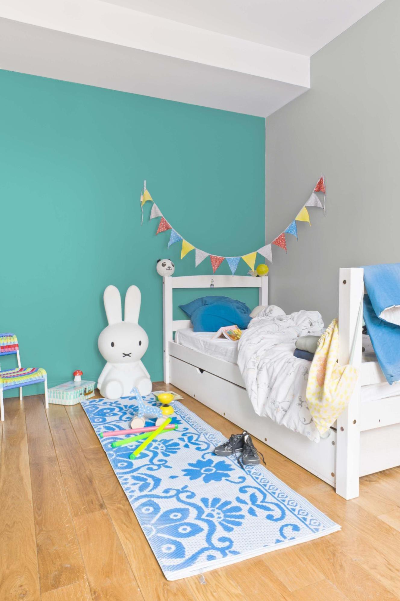 Peinture Mur Et Boiserie Chambre D Enfants Ripolin Bleu Turquoise Satine 0 5 L Leroy Merlin