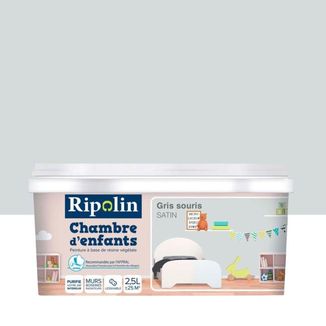 Peinture Mur Et Boiserie Chambre D Enfants Ripolin Gris Souris Satine 2 5 L Leroy Merlin Peinture Mur Et Boiserie Chambre D Enfants Ripolin Gris Souris Satine 2 5 L Leroy Merlin