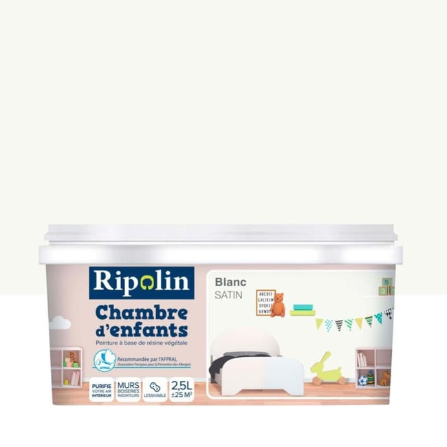 Peinture Mur Et Boiserie Chambre D Enfants Ripolin Blanc Satine 2 5 L Leroy Merlin Peinture Mur Et Boiserie Chambre D Enfants Ripolin Blanc Satine 2 5 L Leroy Merlin