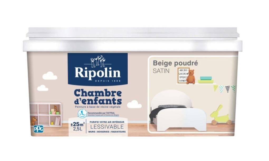 Peinture Mur Et Boiserie Chambre D Enfants Ripolin Beige Poudre Satine 2 5 L Leroy Merlin