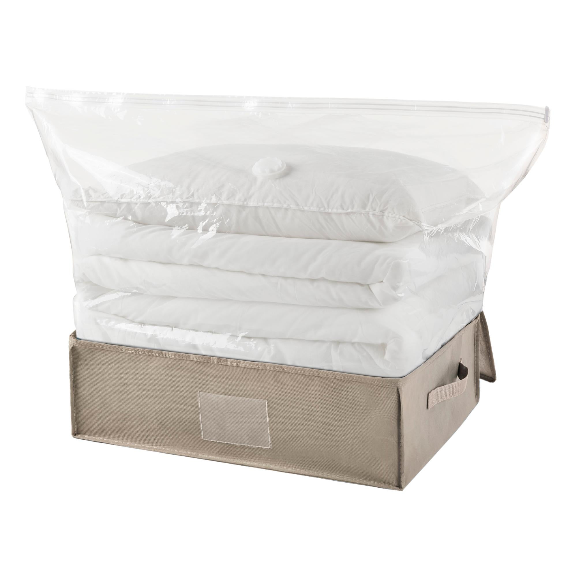 Housse de rangement sous-vide SPACEO gris H.17.5 x l.56 x P.44 cm